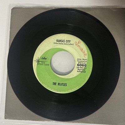 The Beatles Kansas City Boys 45 RPM Star Line 6066 Green Label Capitol Sleeve