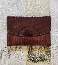 Brown Genuine Eel Leather Big Wallet Clutch