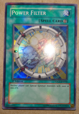 Kraftfilter TDGS-DE058 Super Rare 1. Auflage Yugioh