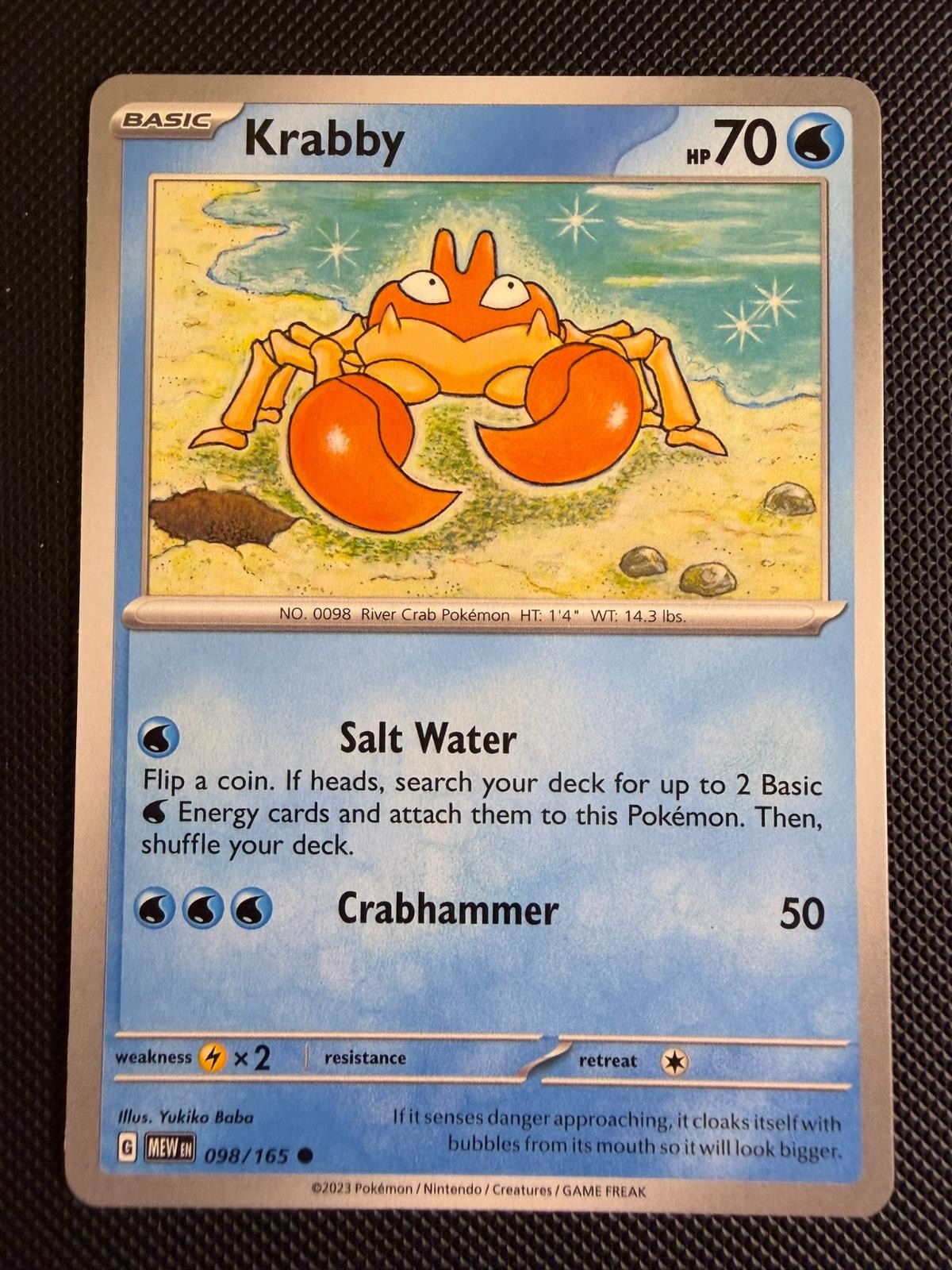 POKEMON TCG KRABBY 151 098/165 C LP