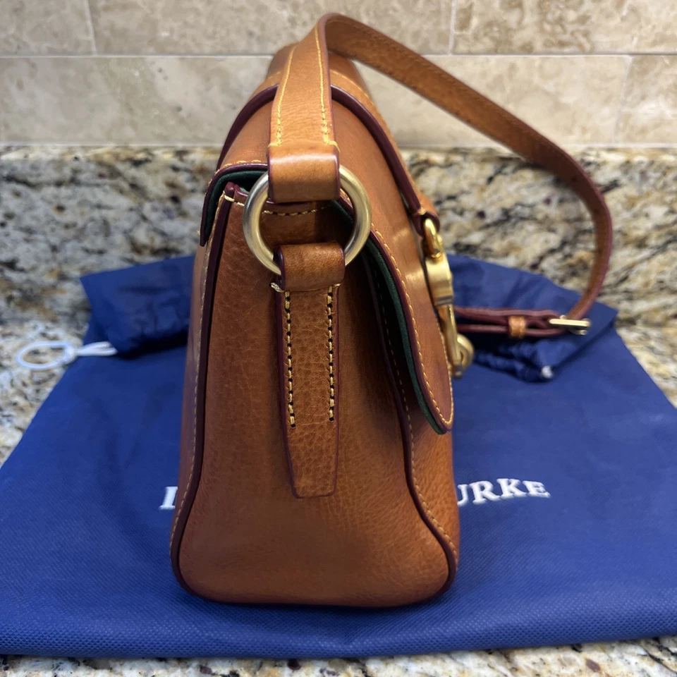 Dooney And Bourke 佛罗伦萨小号 Ashley 邮差包干邑 - 二手状况完好 — 第 4/4 张图片