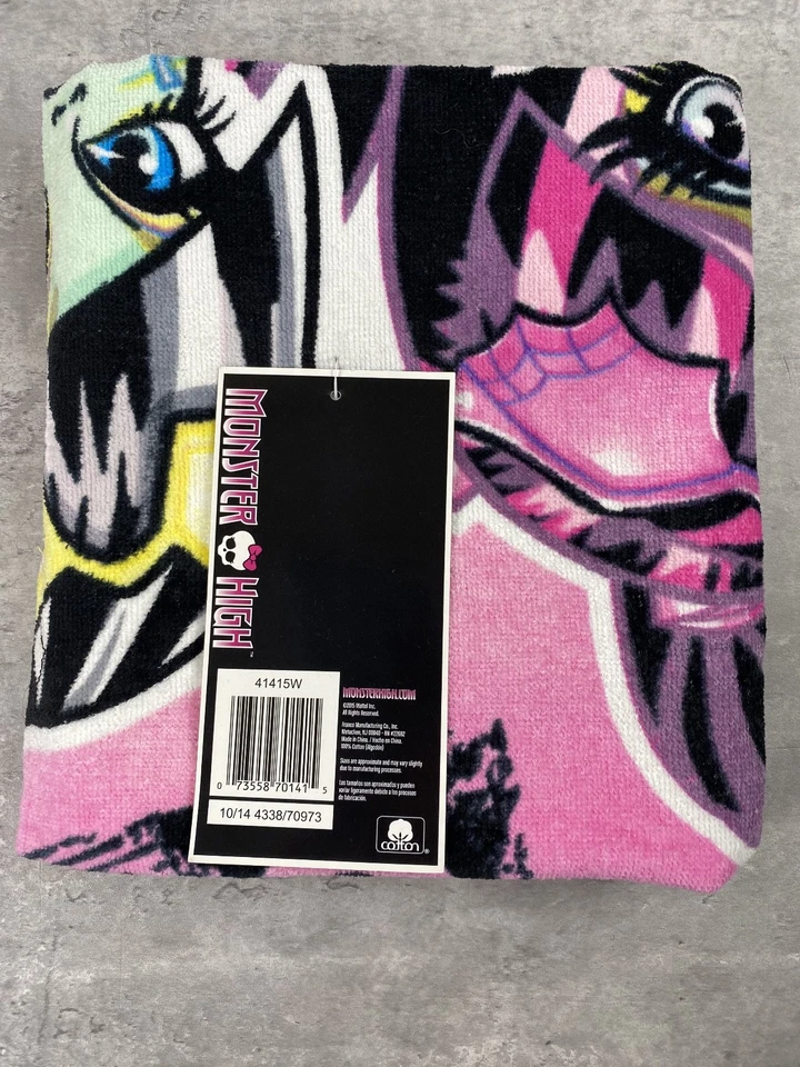 Toalla de playa Monster High espeluznante fresca 28x58 100 % algodón 2014 nueva stock antiguo Foto 4 de 4