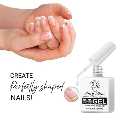MYLEE New AmySam Clear 5 in 1 Nail Builder Extension Gel Hard UV LED Gel Nail Art