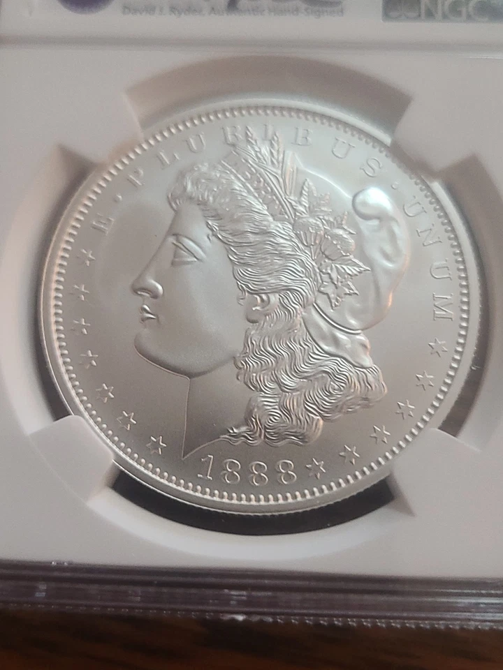 2023 Fiji "1888" CC Morgan Silver Dollar MS70 Early Release David Ryder Signed - Image 3 of 4