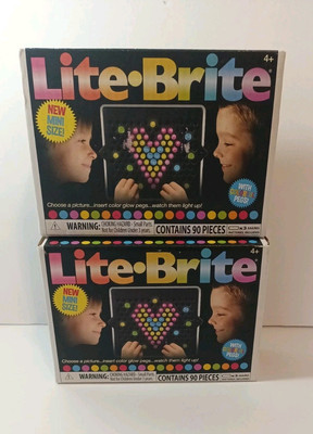 Lite Brite Mini  90 Piece Set Hasbro New Sealed Lot of 2