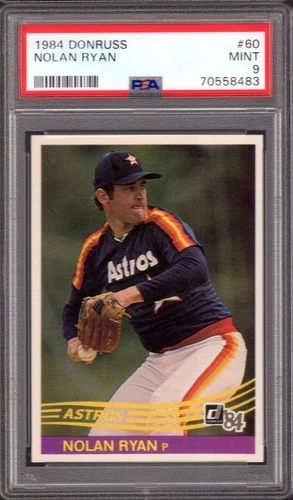 1984 Donruss Nolan Ryan #60 HOF -- PSA 9 MINT -- Houston Astros
