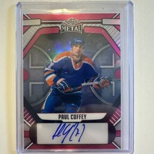 Paul Coffey 2025 Leaf Metal Hockey Legends Pink Shimmer Auto 5/5