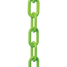 Plastic Chain, Safety Green, 50 Ft Length, Gloss, 50014-50