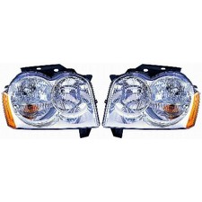 For 2005 2006 2007 Jeep Grand Cherokee Headlight Pair Passenger Driver Side