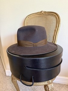 Chapeau Fedora Optimo Chicago - 100% Pur Feutre Castor, Marron Bison, Taille 7 1/2, Fait Main Aux États-Unis