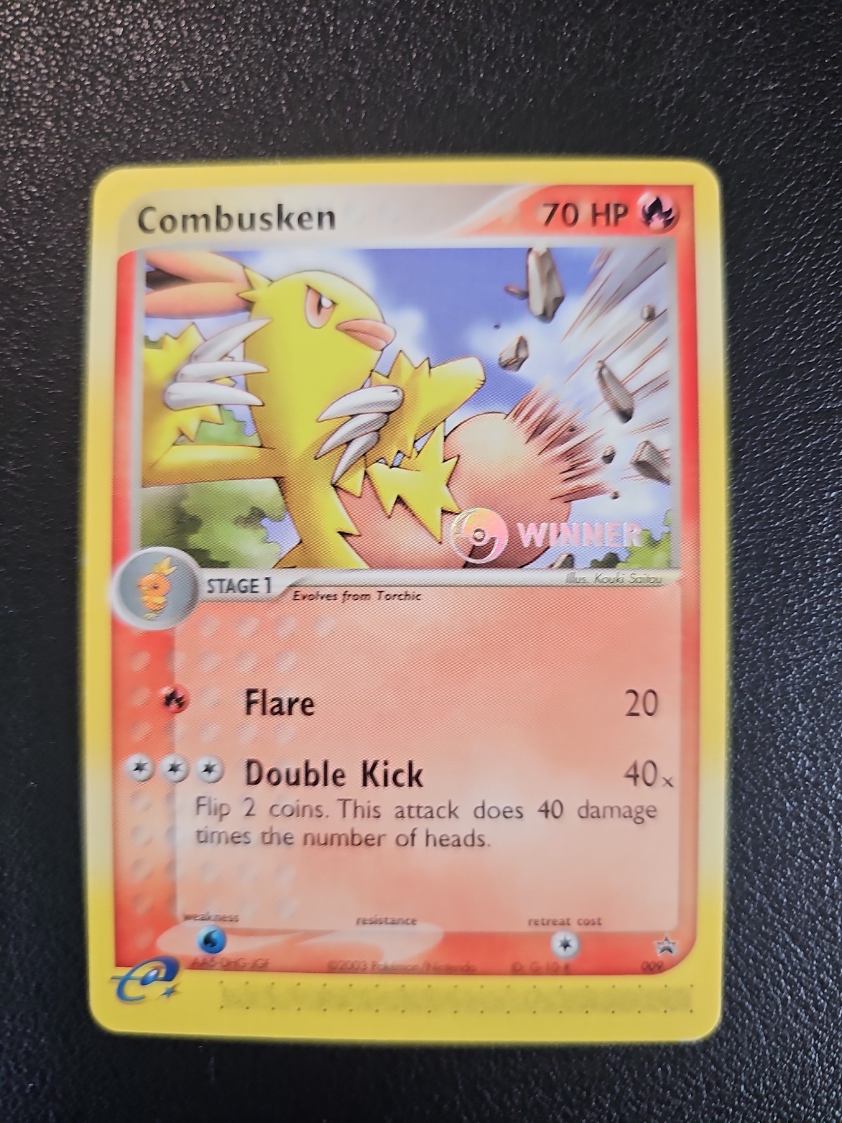 Pokemon Card - Combusken Nintendo Black Star Promo Winner 009 Promo