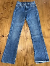 Express Women's Bootcut Jeans Blue Medium Wash High Rise Slim Sz 2S