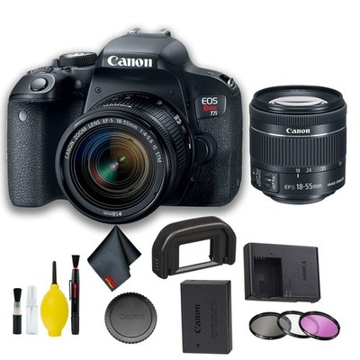 Canon EOS Rebel T7i DSLR Camera with 18-55mm Lens (Intl Model) Basic Kit