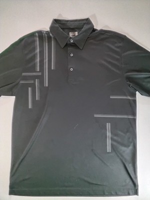 Greg Norman Collection Polo Shirt Mens Large Black Play Dry Golf Pickleball