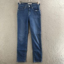 Levis Jeans Womens 4 Classic Mid Rise Skinny Cotton Blend Zip Fly 5 Pockets Blue