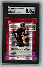 2021 Panini Contenders Optic Kyle Pitts RC Purple Pulsar RC Ticket 6/26 SGC 8.5