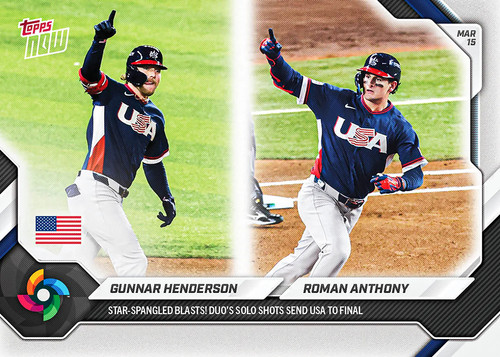 2026 Topps Now WBC-37 Roman Anthony / Gunnar Henderson