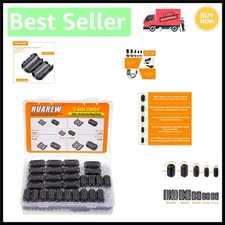 Noise Reduction Cable Clips - 28 Pcs Ferrite Ring Core for 3.5-13mm Cables