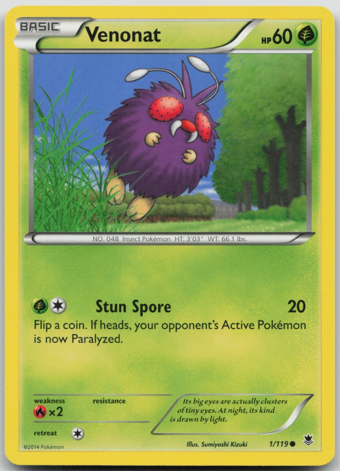 Venonat 1/119 Common XY - Phantom Forces LP Normal