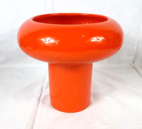 Vtg 70s Haeger Pottery MOD Pedestal Planter #8138-L Pimento Lawrence Peabody