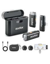 Godox WES1 Kit2 656ft Wireless Lavalier Microphone for iOS iPhone 14 13 12 iPad