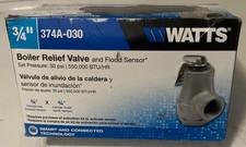 Watts 3/4 in. Bronze Boiler Pressure Relief Valve and Flood Sensor 374A-030 New
