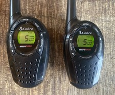 Cobra Micro CXT 235 Walkie Talkies Two Way Radio- Rechargeable Tested Working