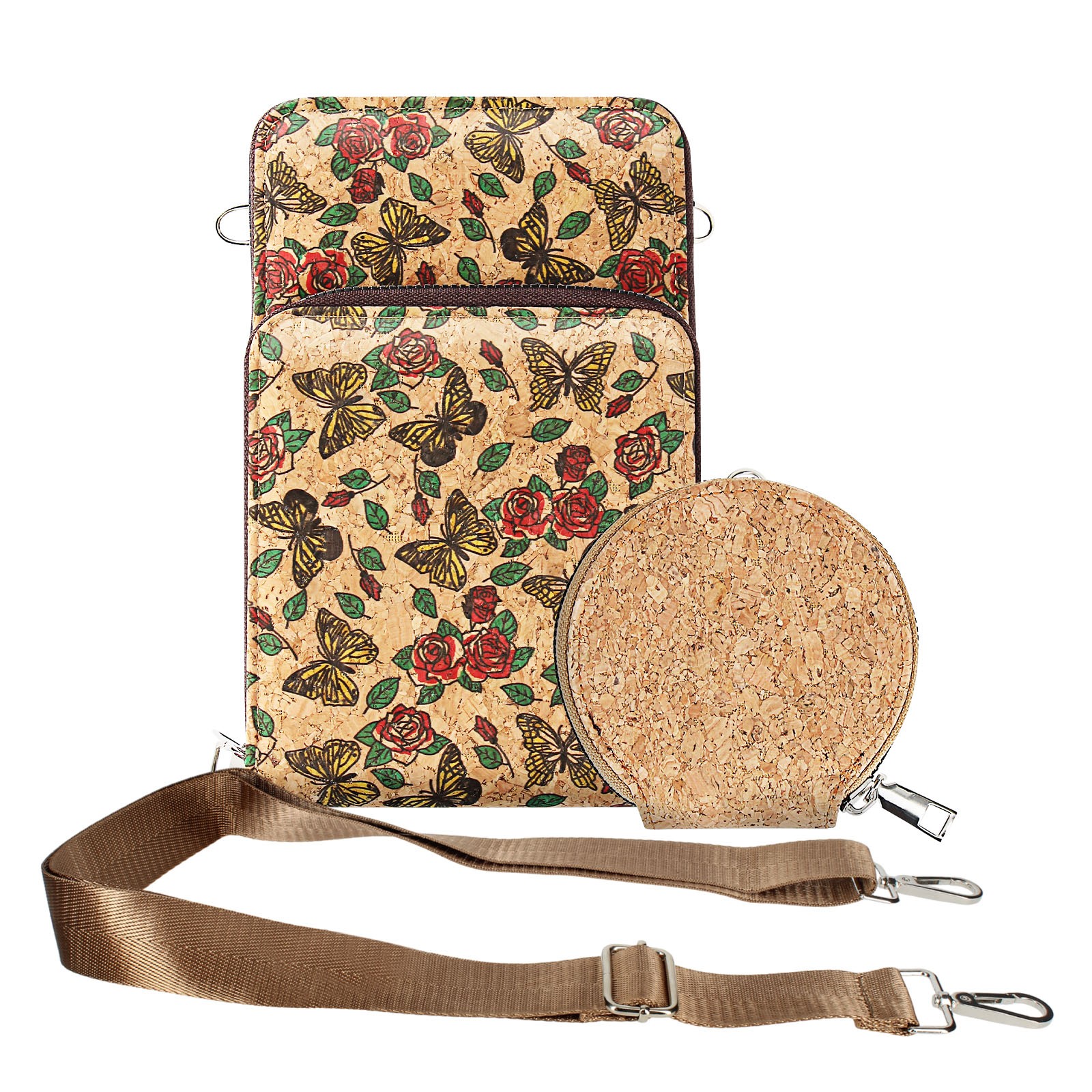 Sacoche en liège imprimé papillon Avizar accessoire poétique et coloré