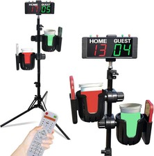 Digital Cornhole Scoreboard with Drink Holder Set, Electronic Scoreboard with Re