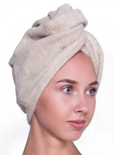 Microfiber Hair Drying Towels 2 pack tie Button Absorbent quick dry curly hair