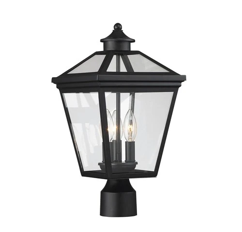 Ellijay 3 Light Outdoor Post Lantern in Black by Savoy House - 5-147-BK - Picture 2 of 6