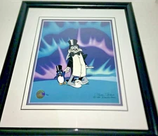 Bugs Bunny Cel Warner Bros Frigid Hare II 2x Signed Chuck Jones Rare Animation