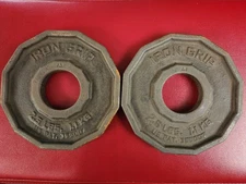 Iron Grip Metal Pair Of 2.5 Lb Olympic Weight Plates Made In The USA Not Rubber