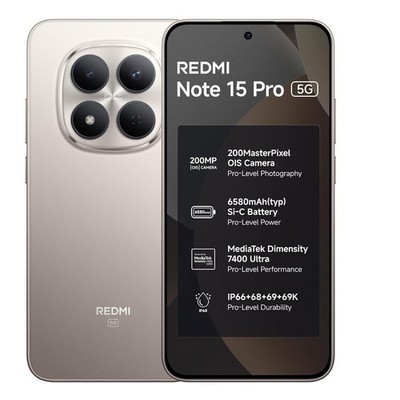 REDMI Note 15 Pro 5G (Silver Ash 8GB+128GB) Dimensity 7400 - Ultra Global...