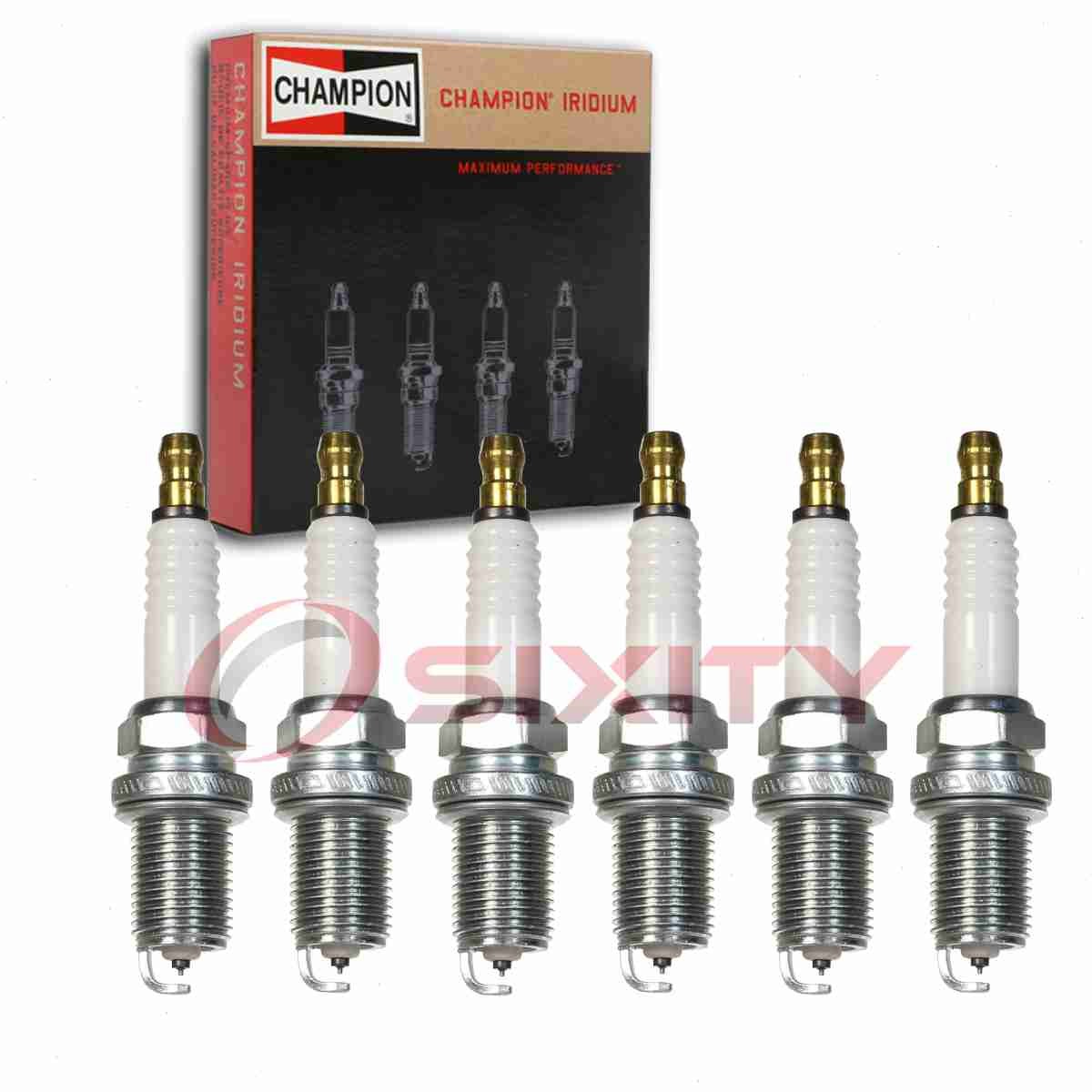 6 pc Champion Iridium Spark Plugs for 1999-2009 Mitsubishi Galant 3.0L 3.8L hs