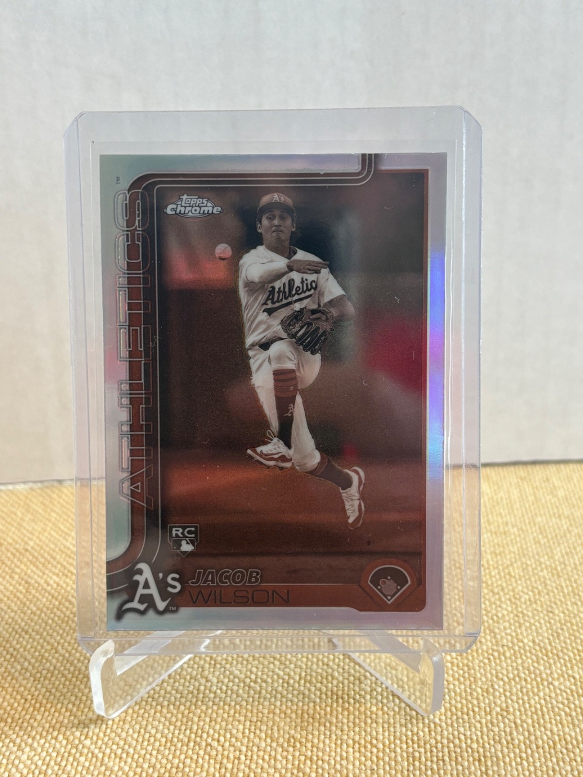 2025 Topps Chrome Jacob Wilson Sepia Refractor #96 RC Rookie Athletics