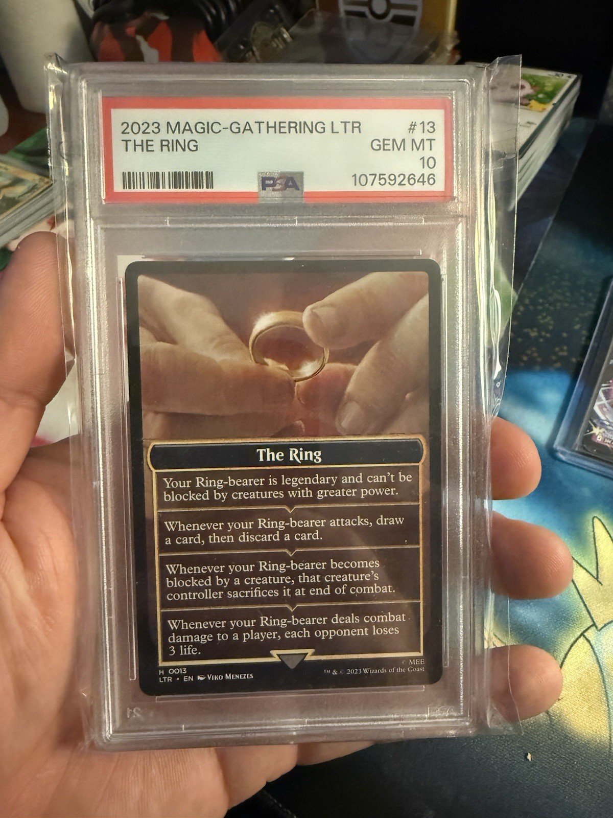 2023 Magic the Gathering Lord of the Rings #H13 The Ring Token PSA 10
