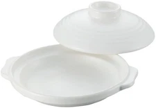 Kanda Tsubamemai Heat-Resistant Unglazed Deep Earthenware Pot With White Lacque_