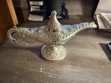 Aladdin Genie Lamp Decorative Metal Arabian Magic Lamp Collectible Decor