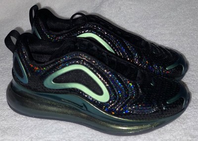 NIKE Air Max 720 Throwback Future Black Green Shoes NEW Youth Boys Girls 4 5.5