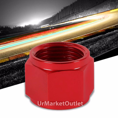 Red -12 AN Straight [Hard Line AN Tube Nut (Open Ended)] Oil AN Fitting Adapter