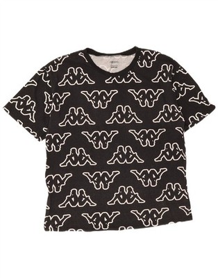 Kappa Mens Tezenis Graphic T-Shirt Top Small Black Cotton DW12