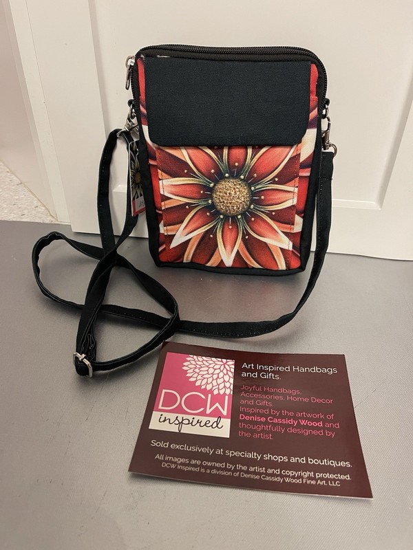 Denise Cassidy Wood Fine Art Mini Flower Crossbody Bag NWT