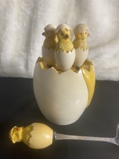 Vintage seltenes Sagaform Ei & Löffel Set / unvollständig 