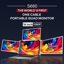 14 Inches Laptop Expansion Screen 1080P FHD Portable Quad-screen Monitor Fo VIOG