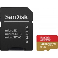Sandisk SDSQXAA128GGN6AA Memoria Micro SD 128GB Extreme XC Con Adaptador SD