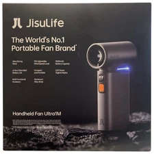 JisuLife Ultra Strong, Compact & Portable, 100 Adjustable Setting Handheld Fan