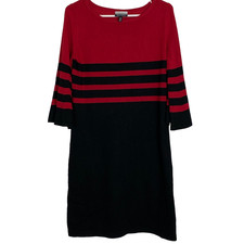 Allison Britney Dress Womens Size Medium Red Black Soft Stretch Maxi