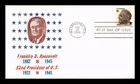 DR JIM STAMPS US COVER FRANKLIN D ROOSEVELT 6C PROMINENT AMERICANS FDC