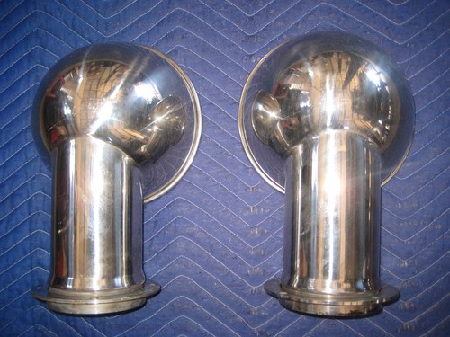 (2) 4" Oval Stainless Dorade Cowl Vents with free shipping